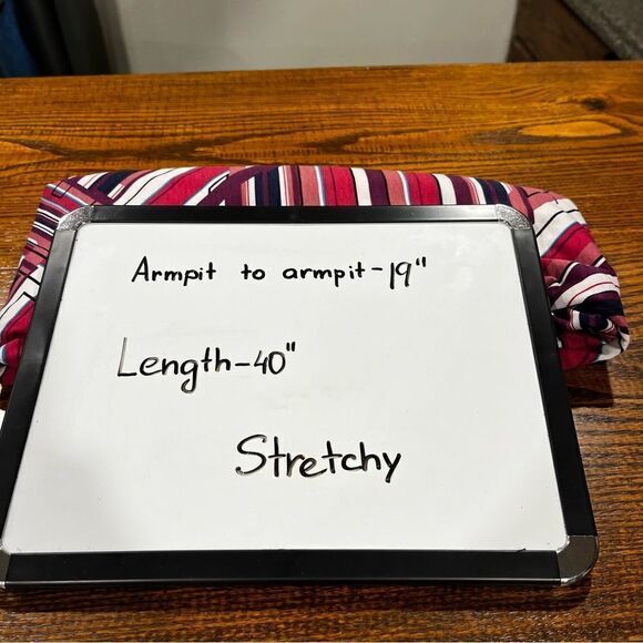 LuLaRoe Emily Long Sleeve V-Neck Striped Print A-line Swing Midi Dress - Picture 10 of 14